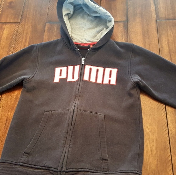 Puma Zip Up Hoodie Boys Size Medium - Picture 1 of 3